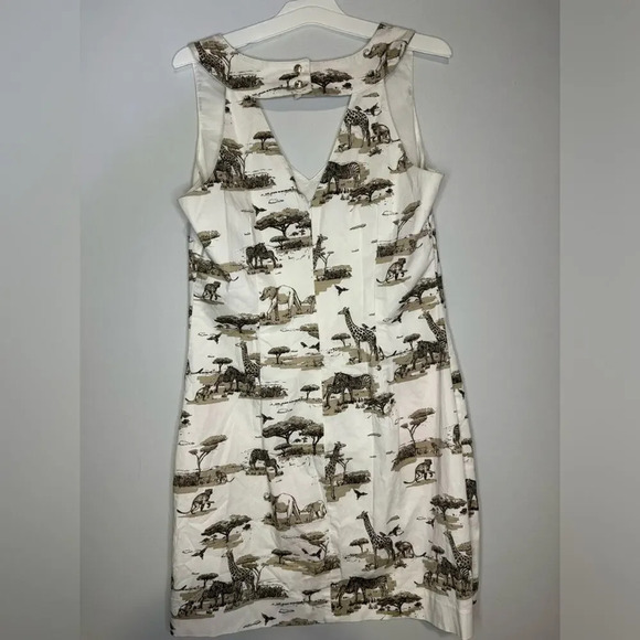 Banana  republic Women’s dress giraffe Elephant Sz6 - Picture 7 of 12